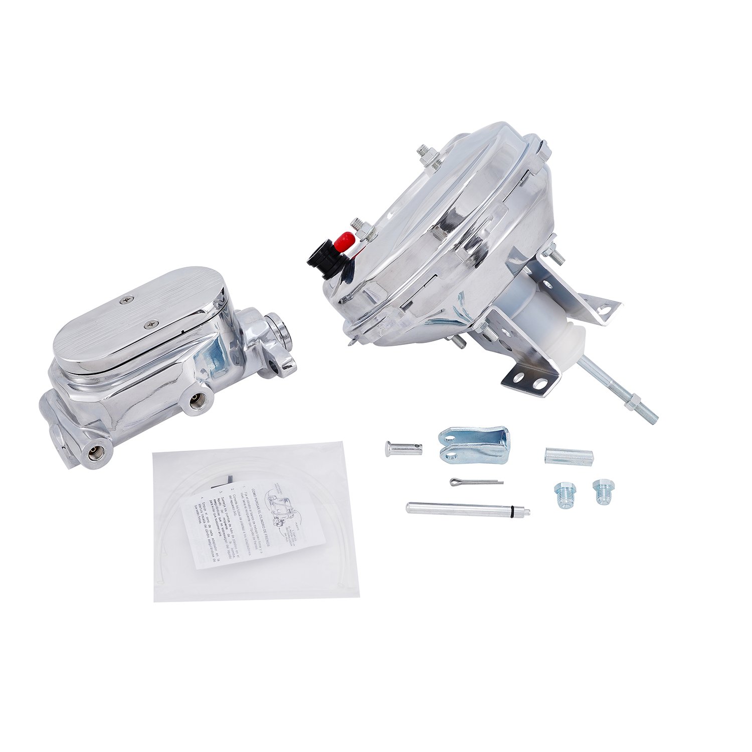 9" Chrome Power Brake Booster & Chrome Milled Master Cylinder Kit for 1964-1972 GM A, F, or X Body