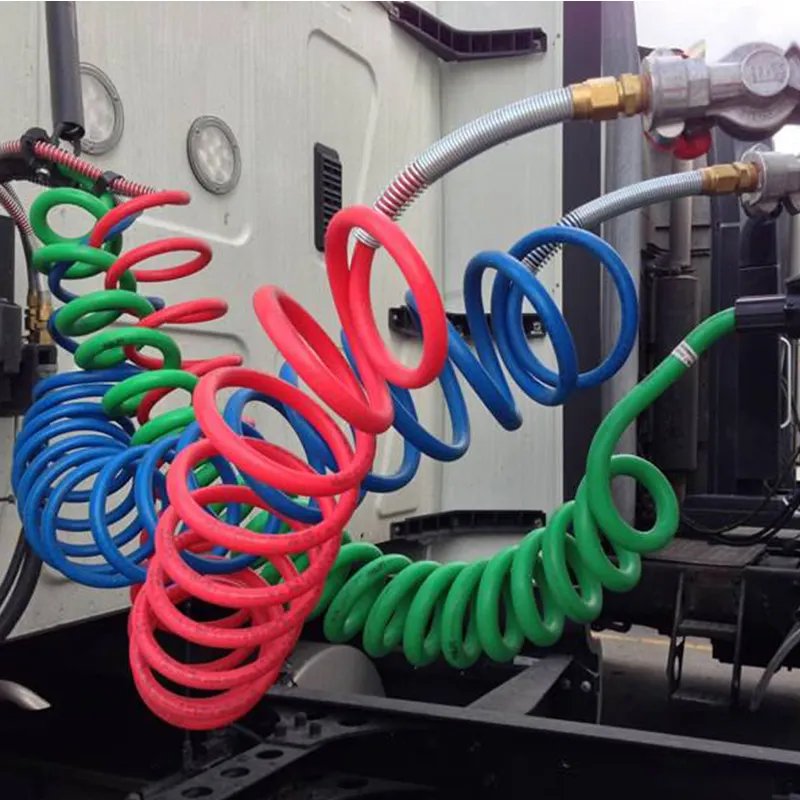 High-Pressure Pu Pa Flexible Spiral Air Brake Coil Hose Air Compressor Polyurethane Air Hose