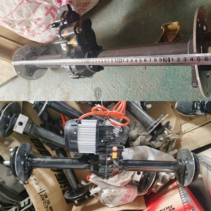 Hot Sale 1300W DC Brushless Motor Electric Car Tricycle Vehicle with Rear Disc Brake Axle and Disc Brakes AssemblyParts