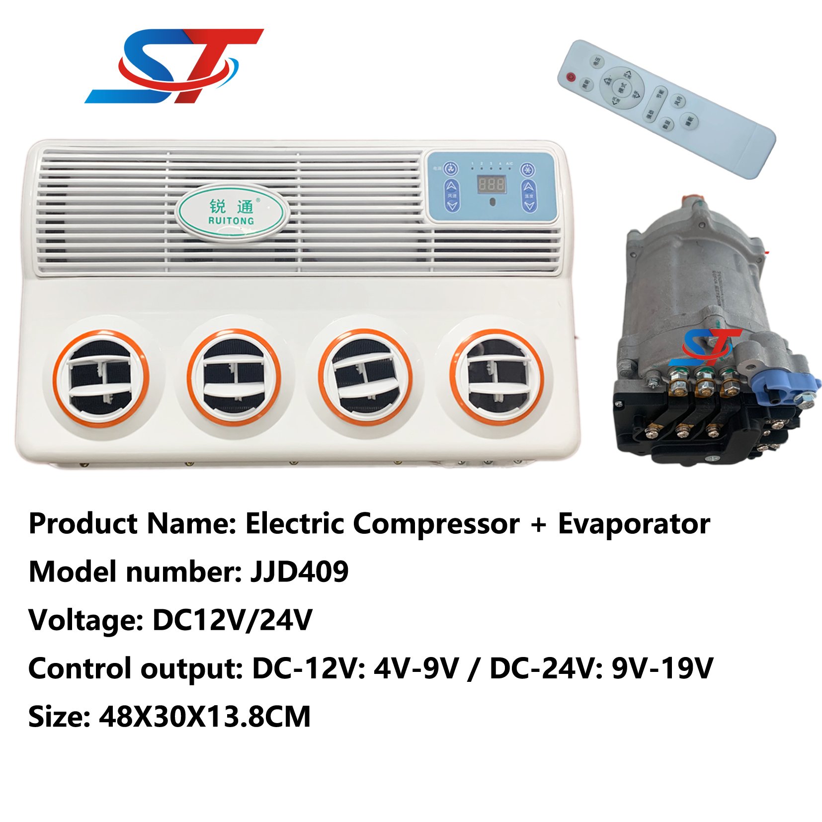 Hot Sale in China Large Trucks Hanging Electric Compressor Auto air Conditioning Evaporator Electric Parking air Conditioner