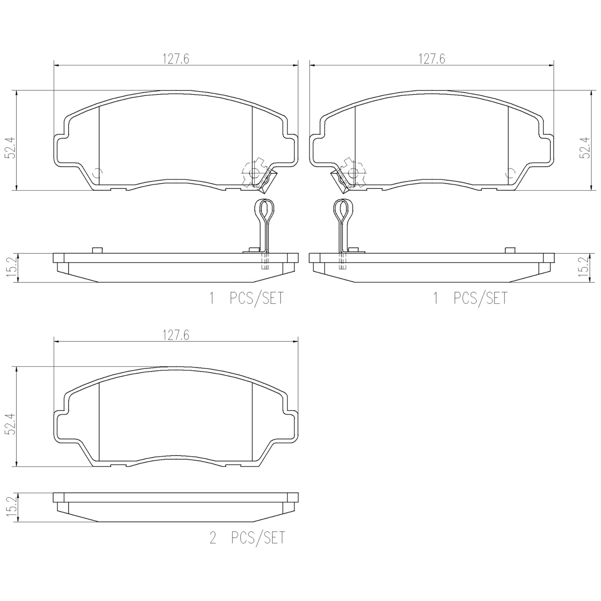 High Performance Factory Auto Parts Brake Pads (Pastillas De Freno) OEM Disc D574/D320/wva 21315/21316/21317 Is Front Axle Brake