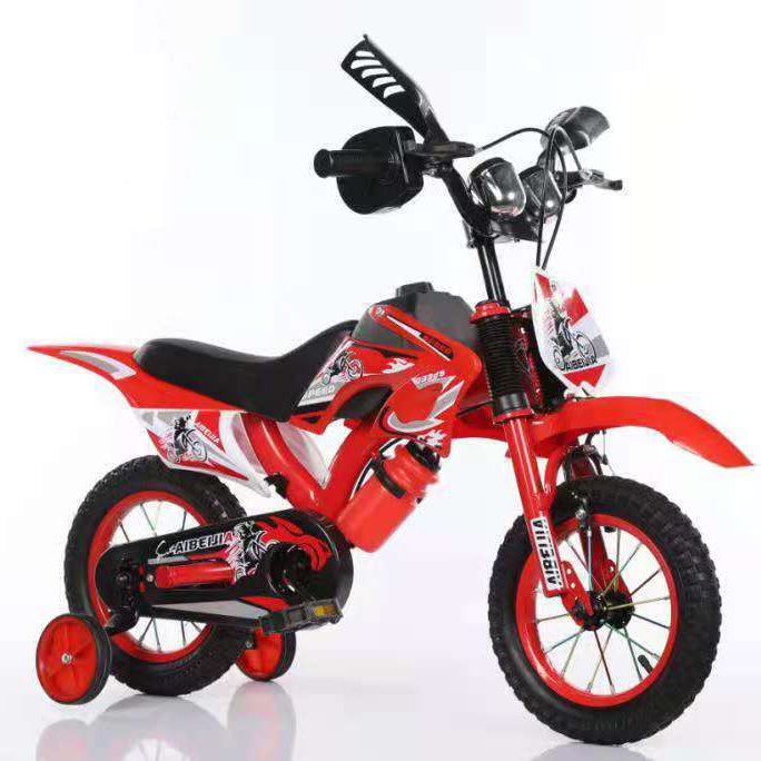 2021 Classic Kids Bike 16 Inch for Ages 3-9 Years Boys and Girls Motorbike Style Kids Bike
