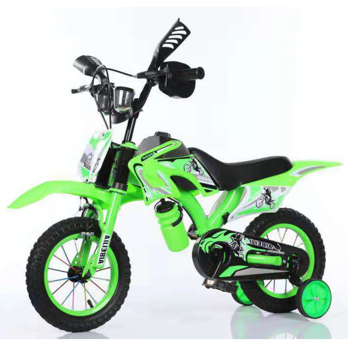 2021 Classic Kids Bike 16 Inch for Ages 3-9 Years Boys and Girls Motorbike Style Kids Bike