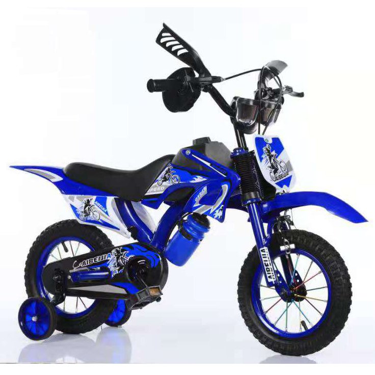 2021 Classic Kids Bike 16 Inch for Ages 3-9 Years Boys and Girls Motorbike Style Kids Bike