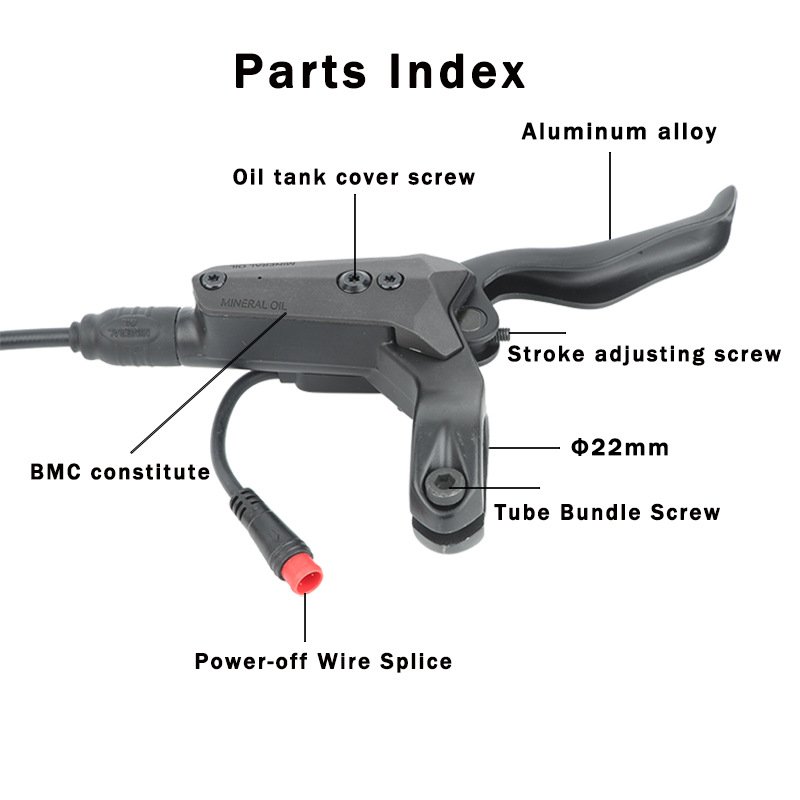 ZOOM HB875-E Electric Bicycle Hydraulic Disc Brake Sensor Control Brake Electric Bicycle Power Off Oil Brake Group