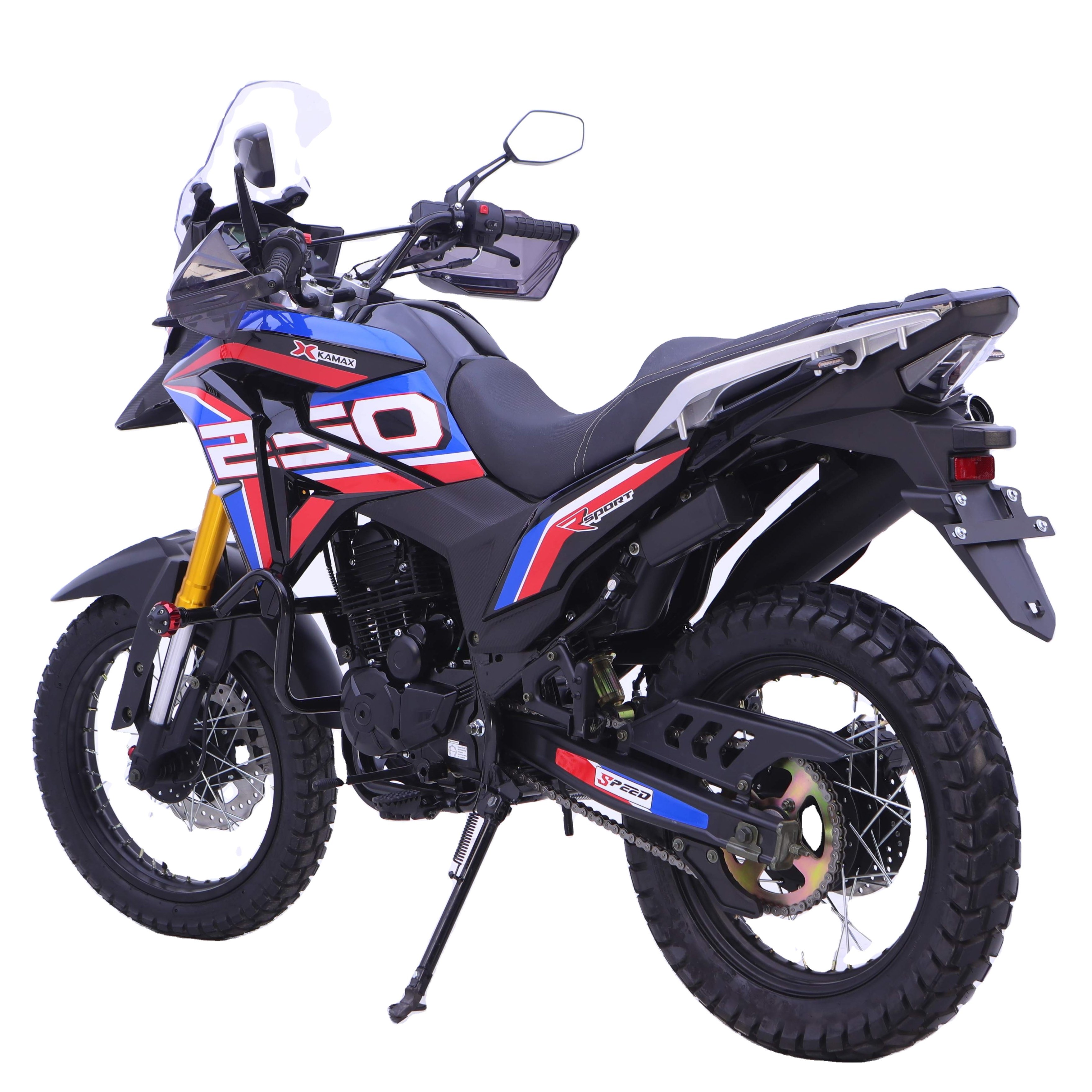 Wholesale Price Motorcycle Kamax 2025 Petrol Bike 200cc Motorcycle Cross Motorcycle Adv Style Brake Disc LED Light