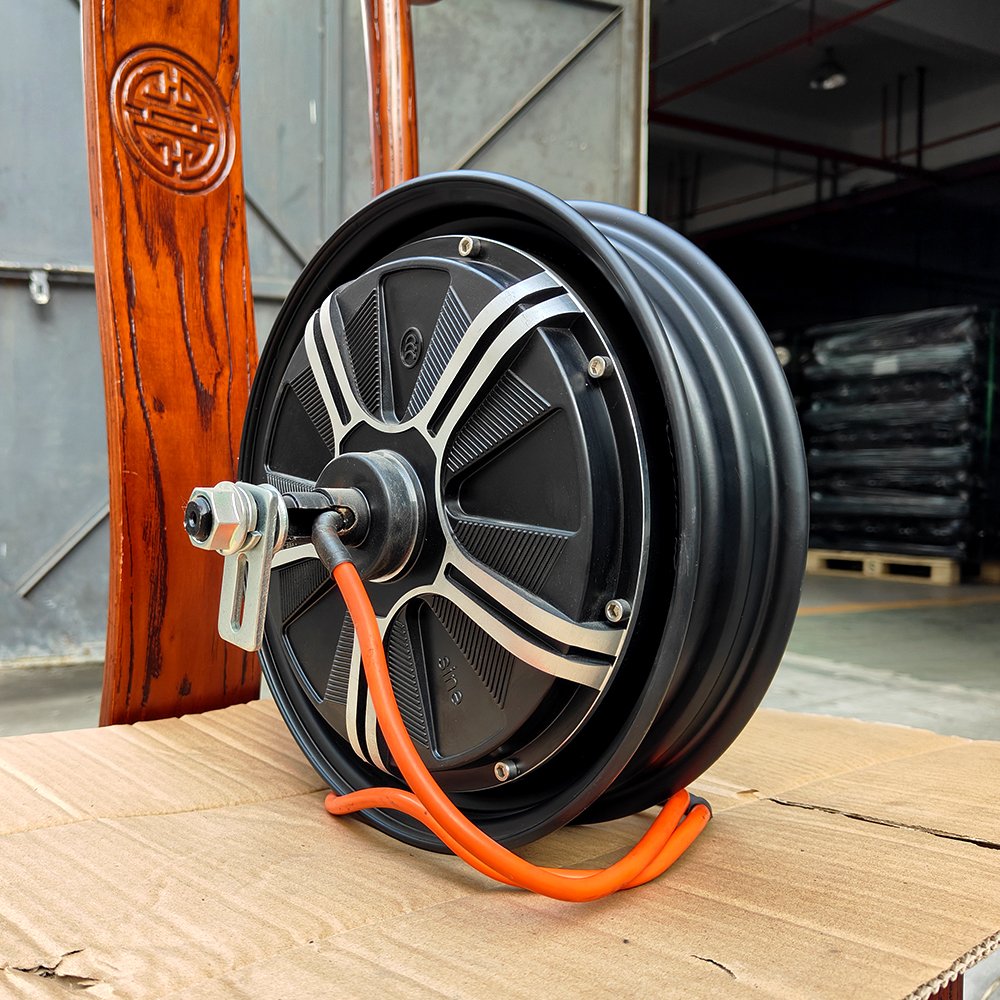 GW-D-056 Motor Hub Custom 10 Inch Electric Scooter Bicycle Electric Bike Parts Rear Brushless Drum Hub Brake Motor 60v 72V 1500w