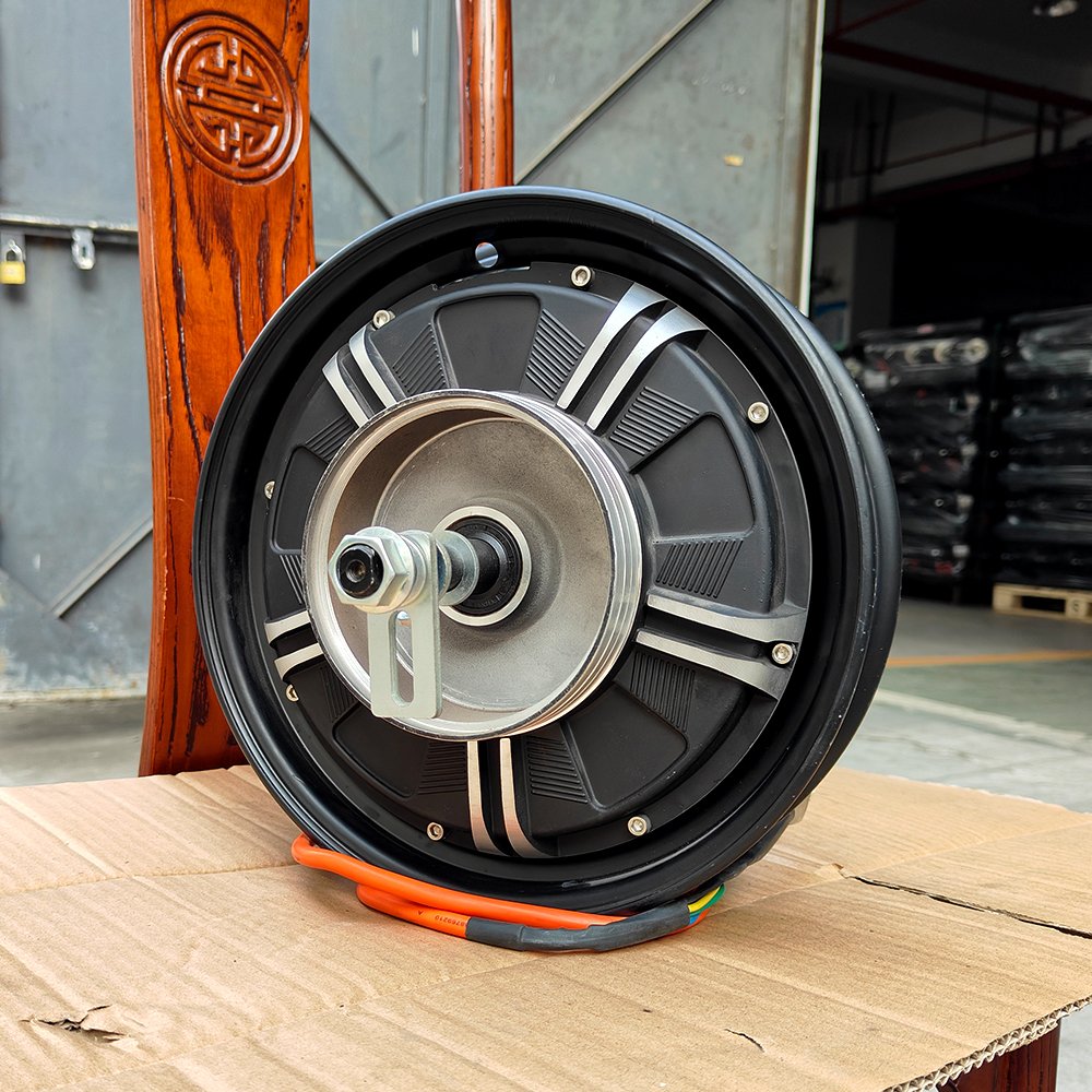 GW-D-056 Motor Hub Custom 10 Inch Electric Scooter Bicycle Electric Bike Parts Rear Brushless Drum Hub Brake Motor 60v 72V 1500w