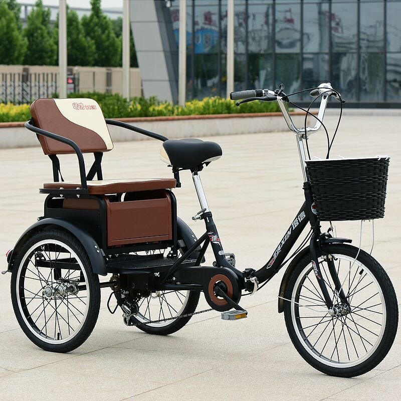 Manufacturer Factory Price Convenient Pedal Load Tricycle Widened Alternative Walking Tricycle