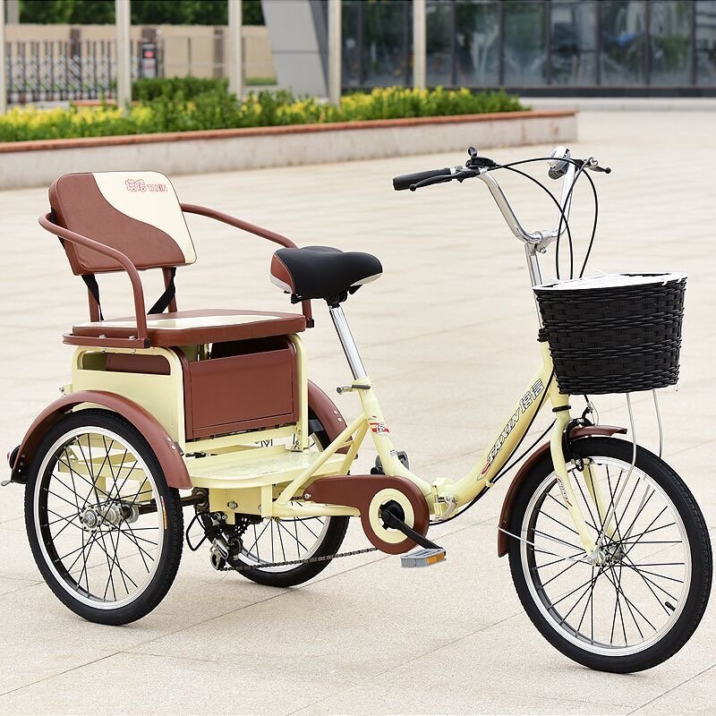 Manufacturer Factory Price Convenient Pedal Load Tricycle Widened Alternative Walking Tricycle