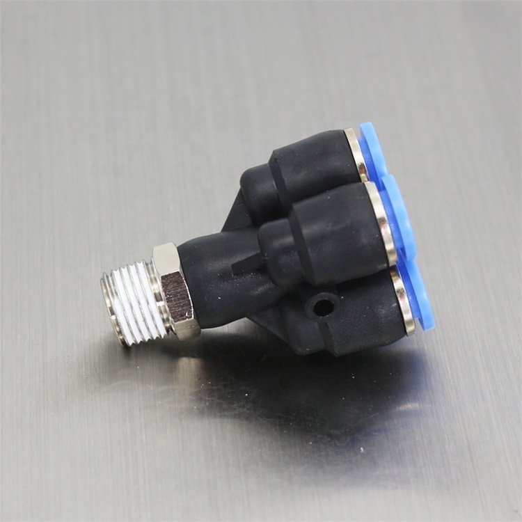 Double Male Y PRX-1/8" Fractional Hose Rc1/8 air Brake Push to Connect Fittings air Push Lock Fittings air Line Push Fittings
