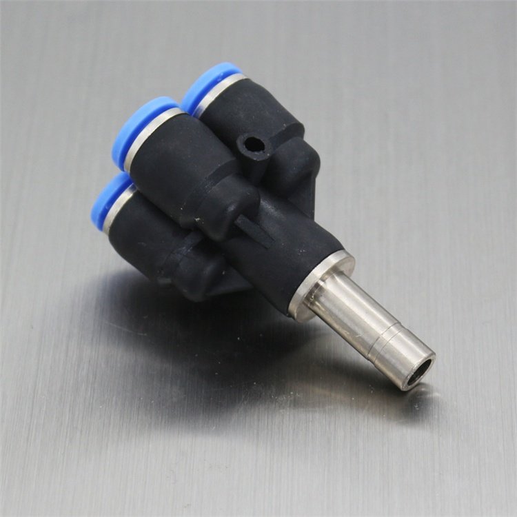 Double Male Y PRX-1/8" Fractional Hose Rc1/8 air Brake Push to Connect Fittings air Push Lock Fittings air Line Push Fittings