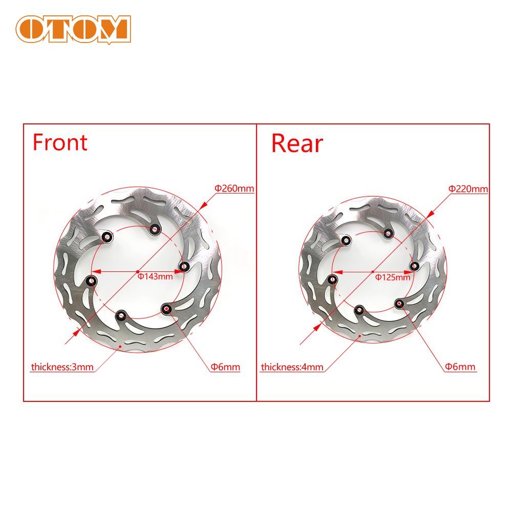OTOM Motorcycle Dirt Bike EXC EXCF XCW XCF SX SXF Front Rear Brake Disc for KTM HUS QVARNA GASGAS 125 250 300 350 450 500