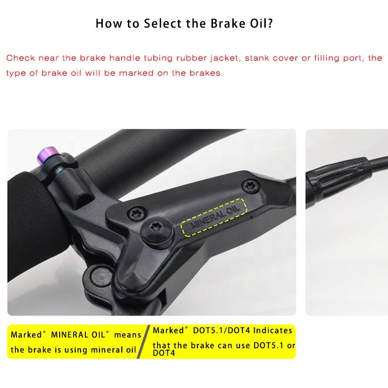 Hydraulic Disc Brake Bleed Kit Bicycle 60ML DOT5.1 Mineral Oil Change Bike Oil Dish Filling Tool for Mountain Bike Shop