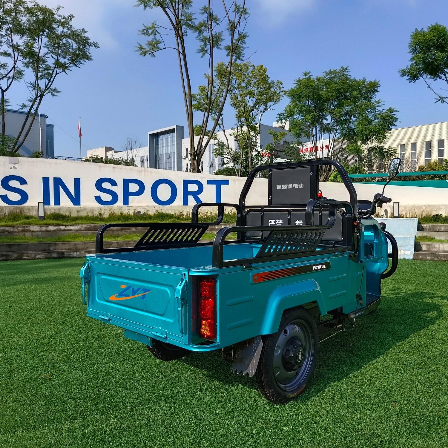 Direct Sale From Manufacturer 72v Steel Electric Tricycle with 1.2M Cargo Box Long Endurance for Products Transportation
