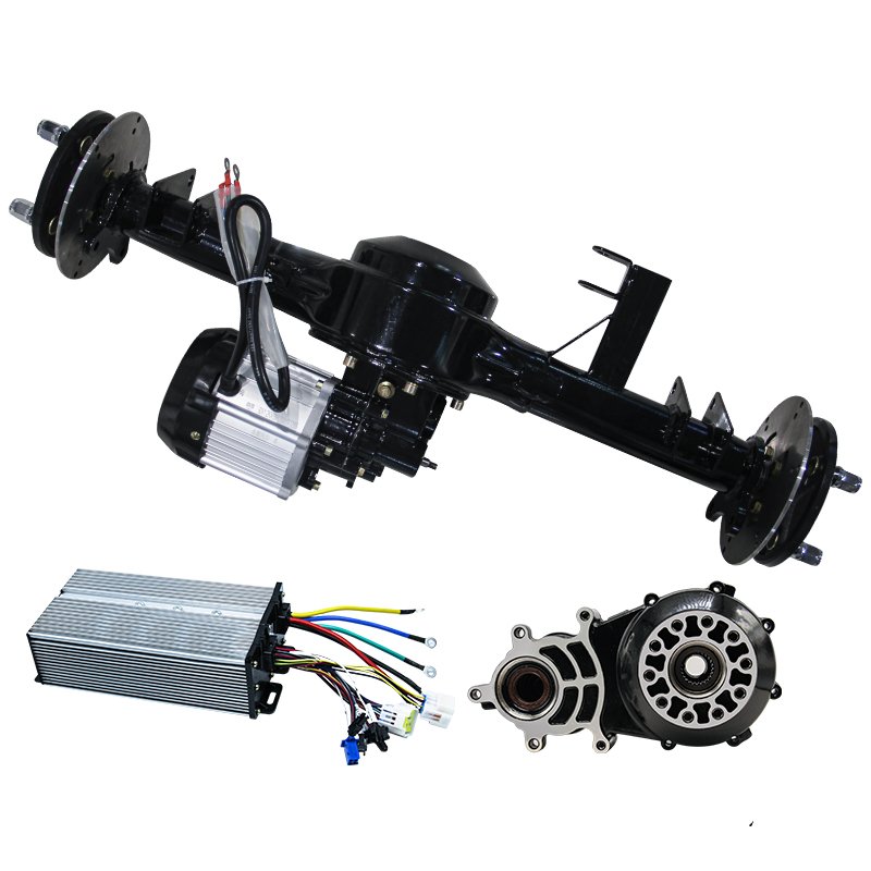 Electric Tricycle Four Wheeled Modified Vehicle Assembly 60v 1200w Complete Drum Brake Rear Differential Axle Car Motor Power