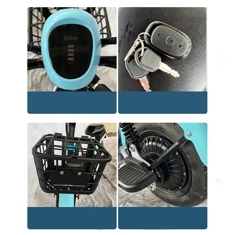 Wholesale 14 Inch E-bicycle Ebike Electric Bicycle 350W 48V 12Ah 20Ah City Electric Bike With Basket