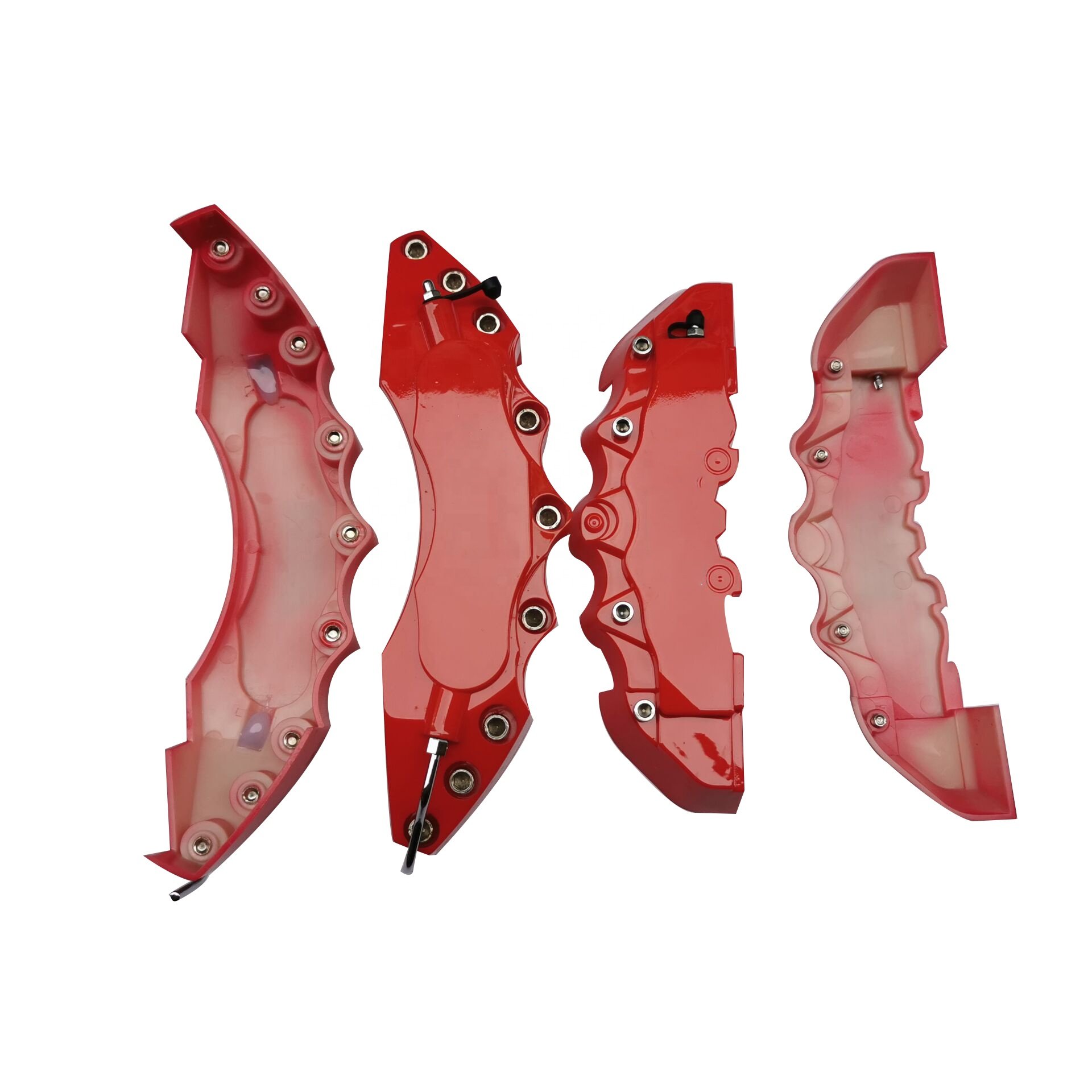JDMotorsport88 4pcs Auto Red Brake Caliper Covers for AUDI