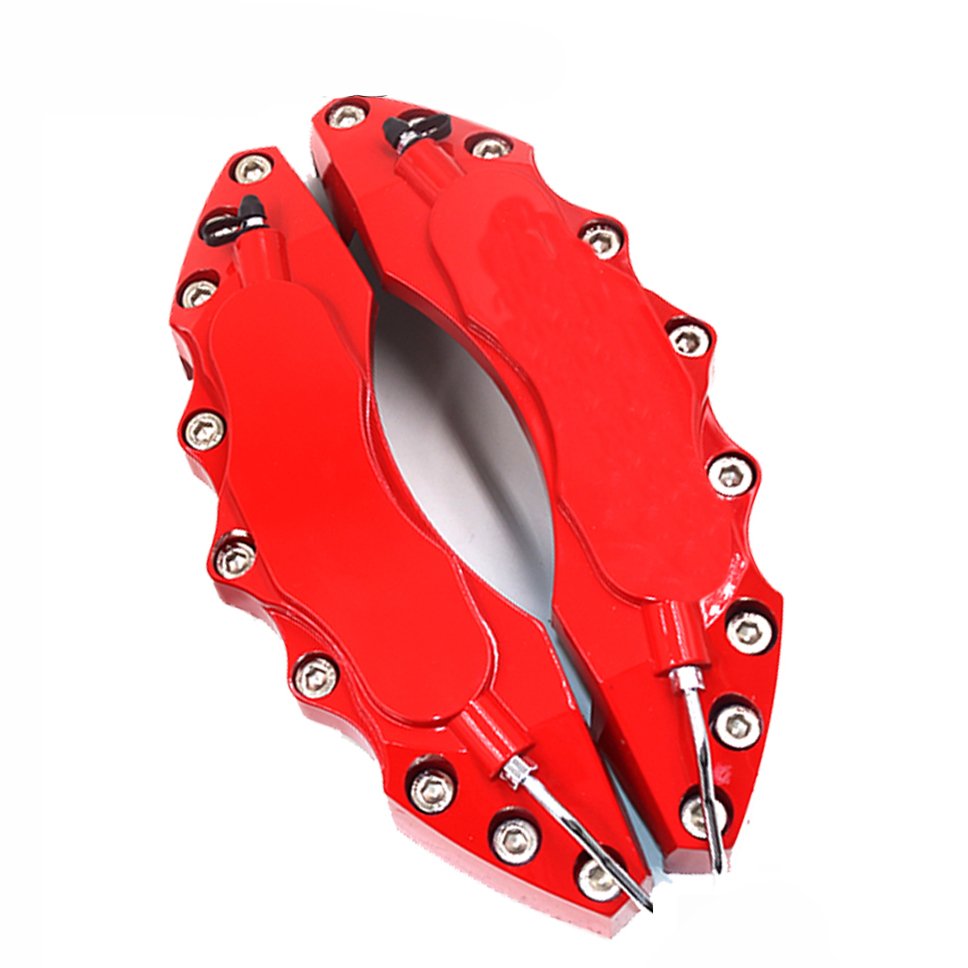 JDMotorsport88 4pcs Auto Red Brake Caliper Covers for AUDI