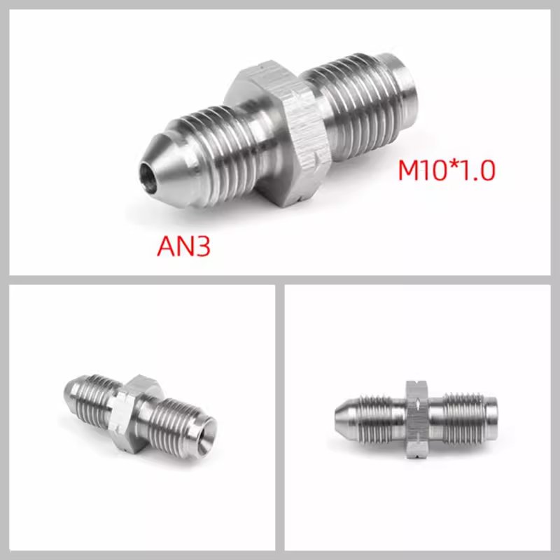 Stainless Steel Banjo Bolts AN3 AN4 M10x1.0 M10*1.25 M12X1.0 M12X1.25 M Brake Caliper Single Banjo Bolt Fitting