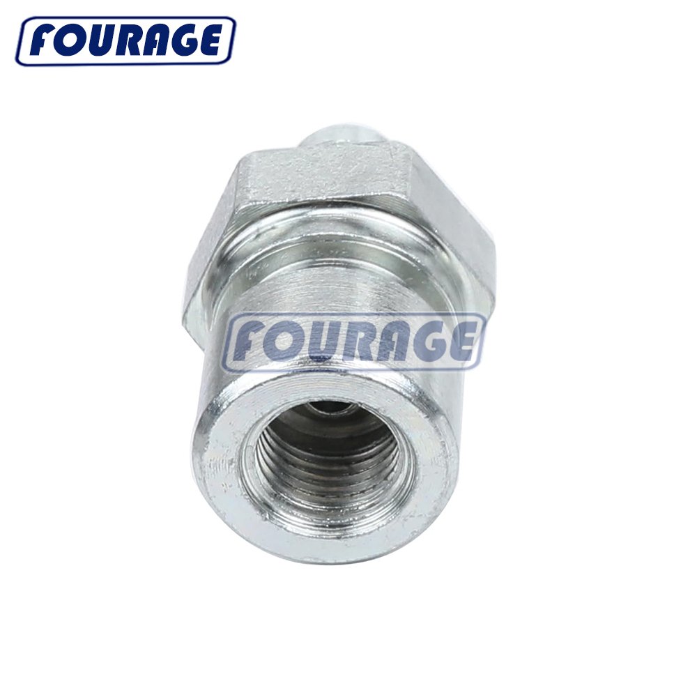 Fourage Zinc Steel Brake Adapter -3AN Male to 3/8-24 Inverted Flare for 3/16" Brake Line
