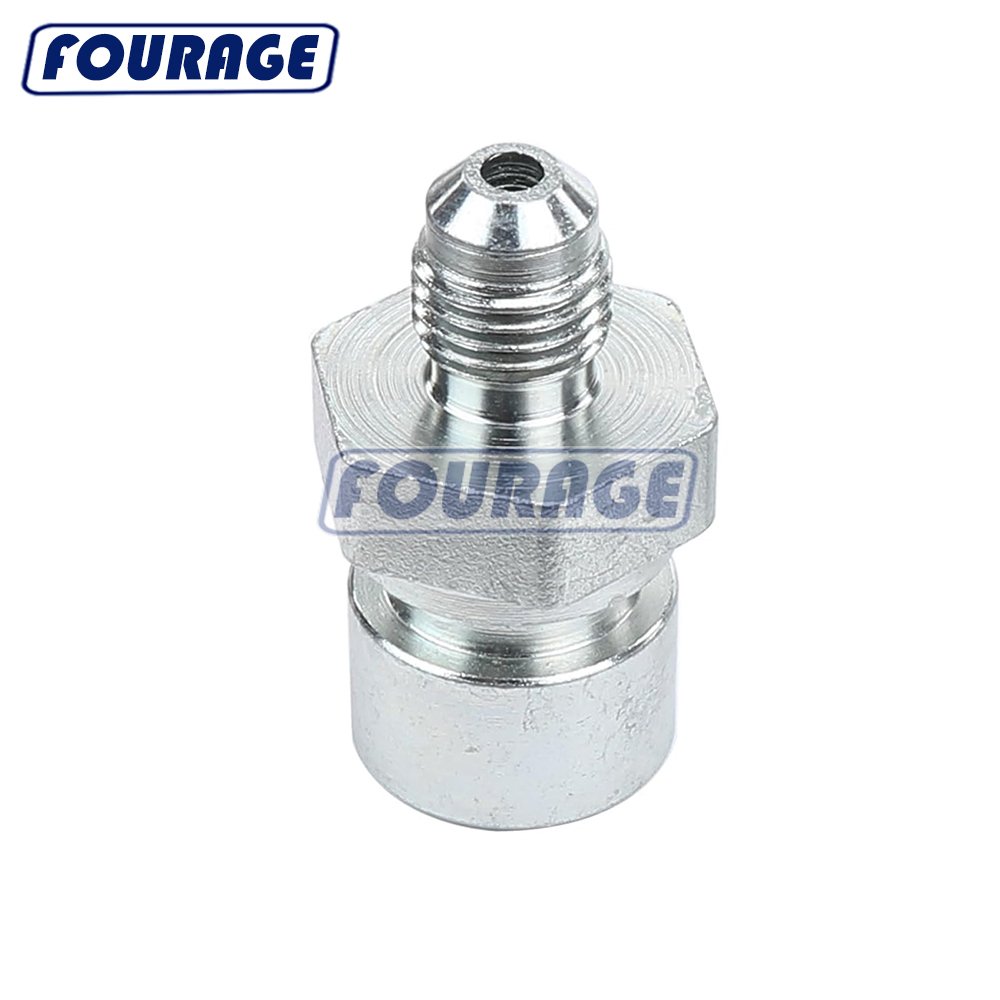 Fourage Zinc Steel Brake Adapter -3AN Male to 3/8-24 Inverted Flare for 3/16" Brake Line