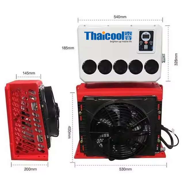 Split 12 Volt 24v Electric Electric Parking Air Conditioner 24V Electric Air Conditioner for Excavator Tractor Truck