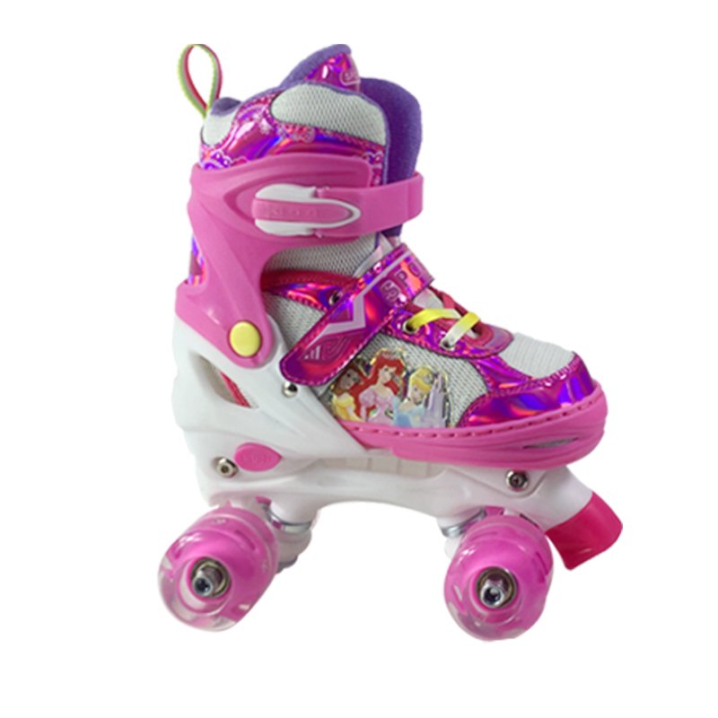 Skating Chakka Wala Juta Rubber Wheel Brake Pink Flashing Roller Children Inline Skate