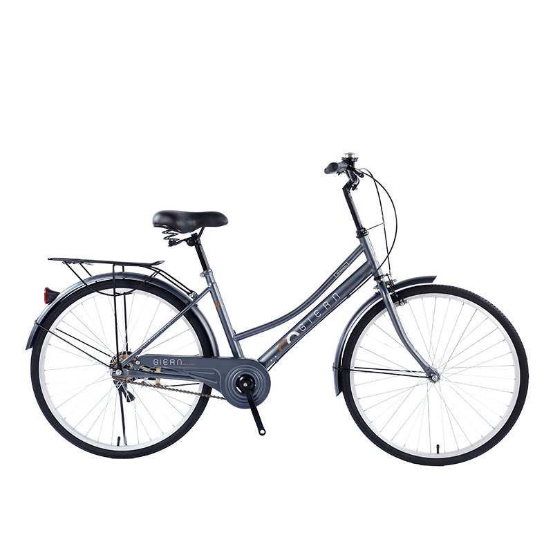 Aluminum Three-Finger Brake Handle 26 Inch City Bike Lady City Bike With Basket