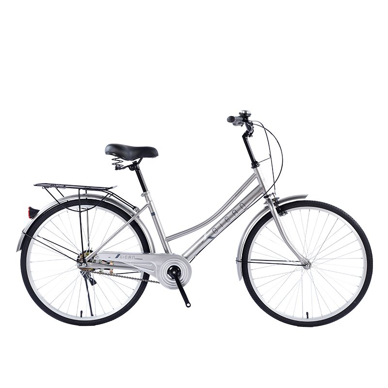 Aluminum Three-Finger Brake Handle 26 Inch City Bike Lady City Bike With Basket