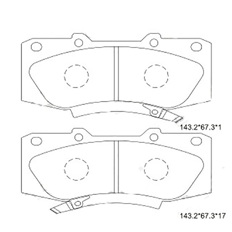 Kd2389 Factory Wholesale Oem Auto Parts Brake System Semi-Metallic Ceramic Front Brake Pads Back for Japanese Car