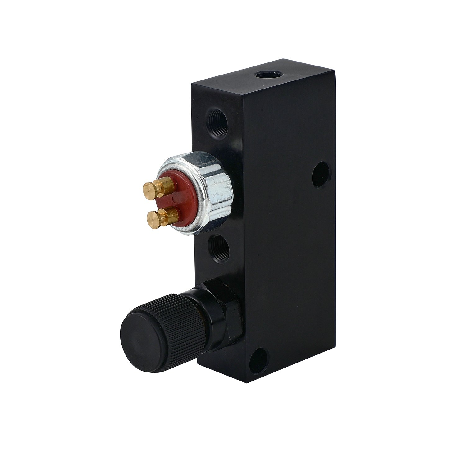 Aluminum Black Adjustable Brake Proportioning Valve with Distribution Block Disc Drum Brake Street Rod BLK