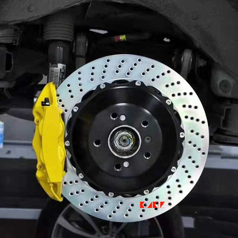 KLAKLE 4 Pot Big Piston Modified Brake Calipers Kit GT4 355*28MM Brake Disc Kit for Toyota Sequoia 2001
