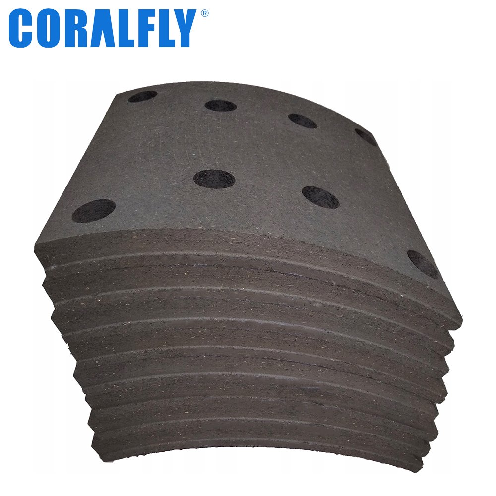 Coralfly Cheap Personalized Reasonable Price 19487 Truck Brake Lining for Mercedes benz 6174234811 6214210510 6214210910