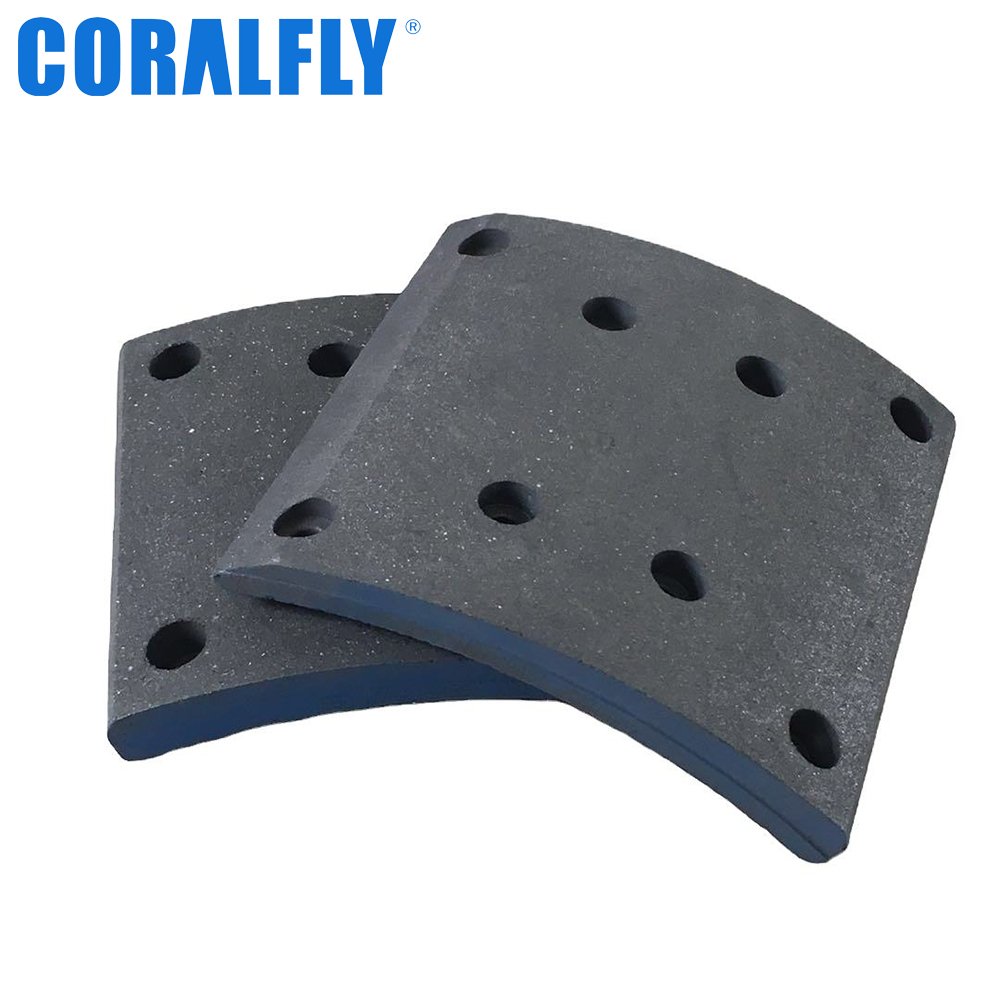Coralfly Cheap Personalized Reasonable Price 19487 Truck Brake Lining for Mercedes benz 6174234811 6214210510 6214210910