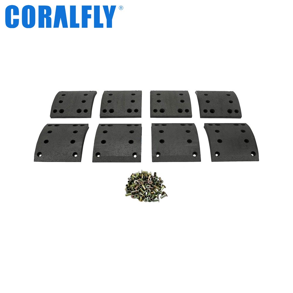 Coralfly Cheap Personalized Reasonable Price 19487 Truck Brake Lining for Mercedes benz 6174234811 6214210510 6214210910