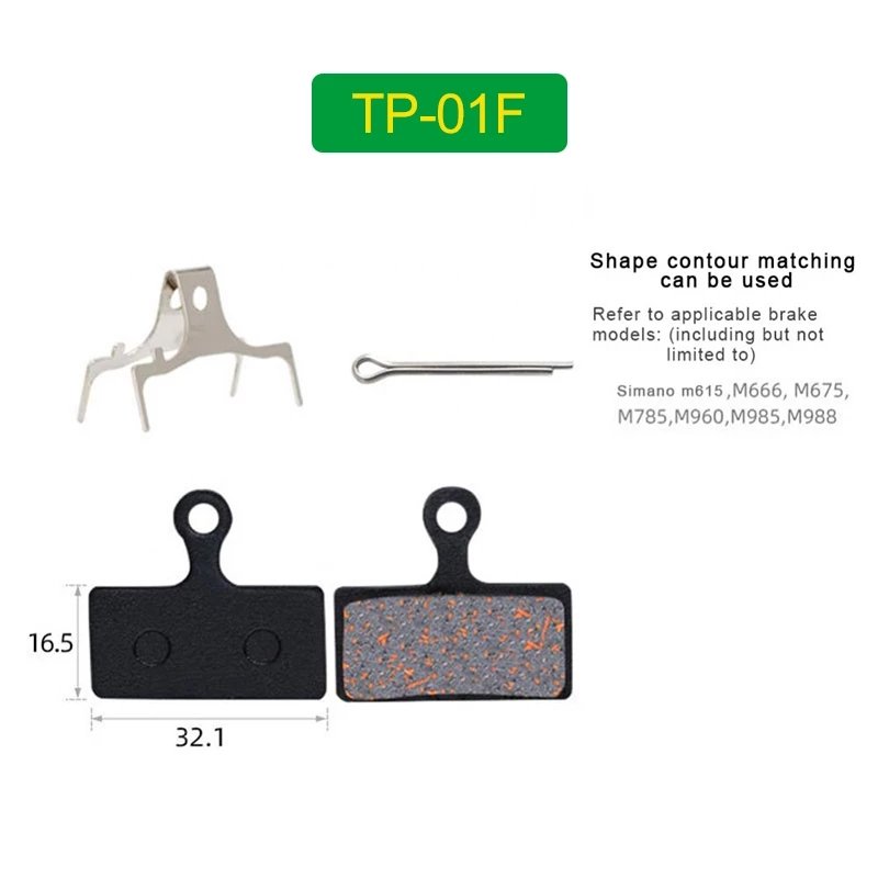 MTB Bicycle Hydraulic Brake Pads Bike Brake Semi-Metallic for SHIMANO Semi-Metallic Resin Cycling Brake Pads