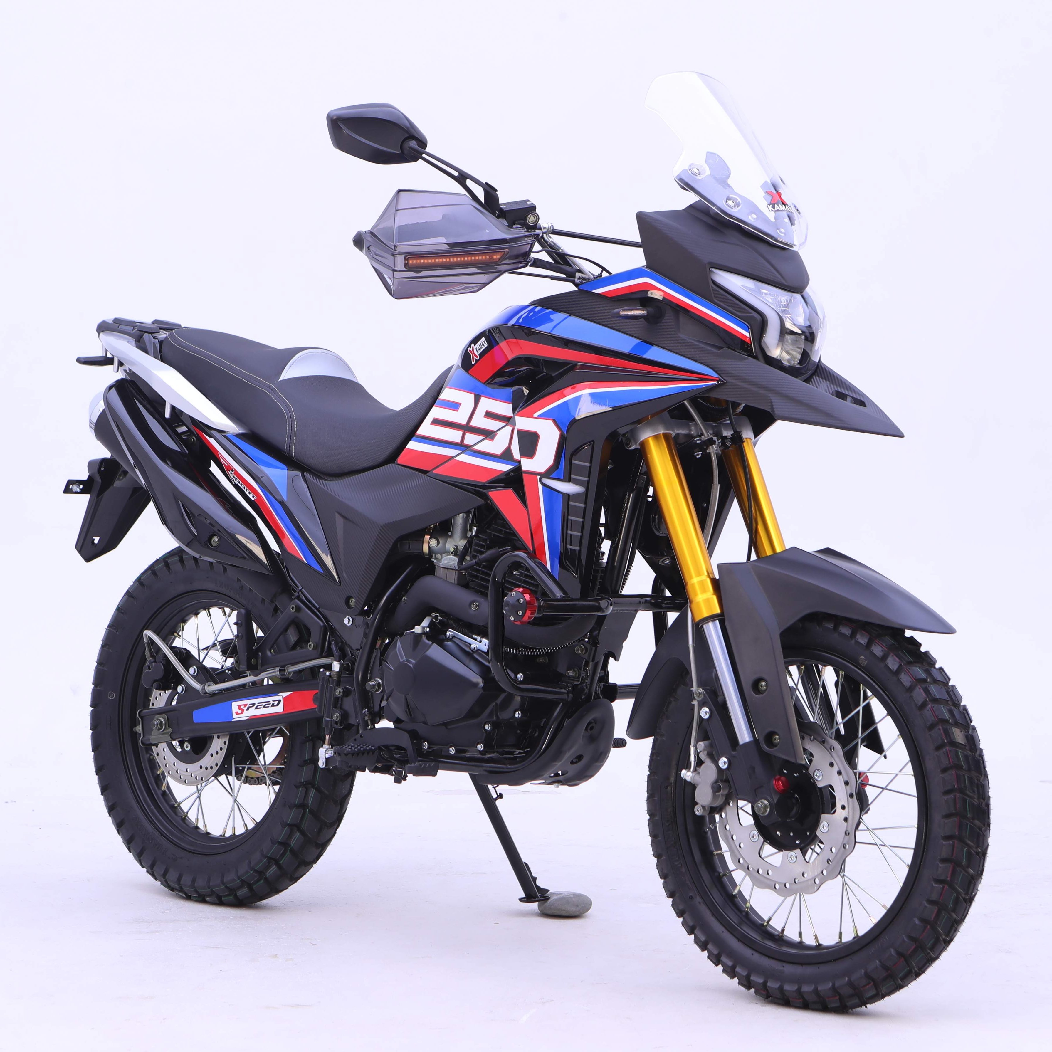 Kamax Cheap Price Motorcycle Petrol Bike 200cc Motorcycle Cross Motorcycle Adv Style Brake Disc LED Light