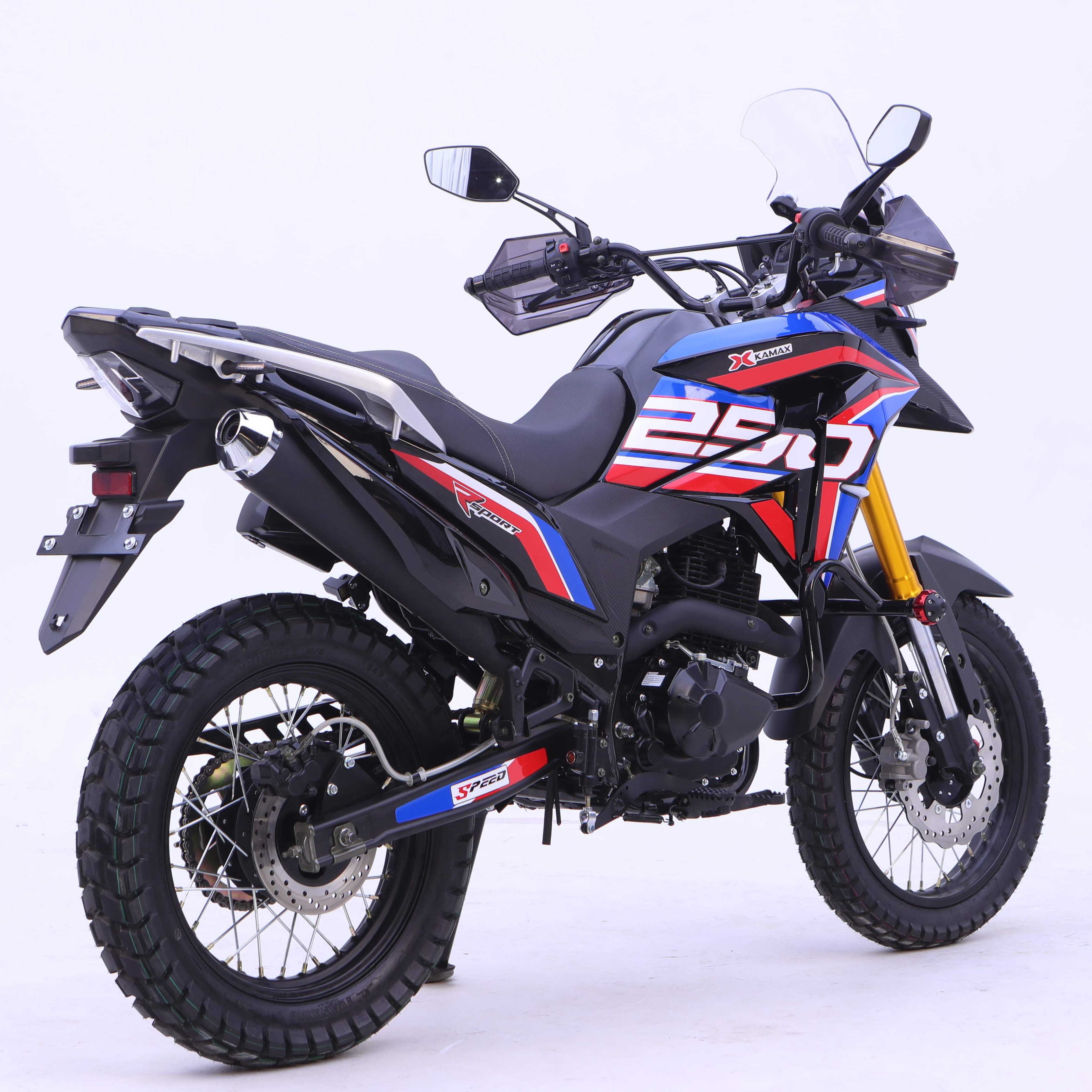 Kamax Cheap Price Motorcycle Petrol Bike 200cc Motorcycle Cross Motorcycle Adv Style Brake Disc LED Light