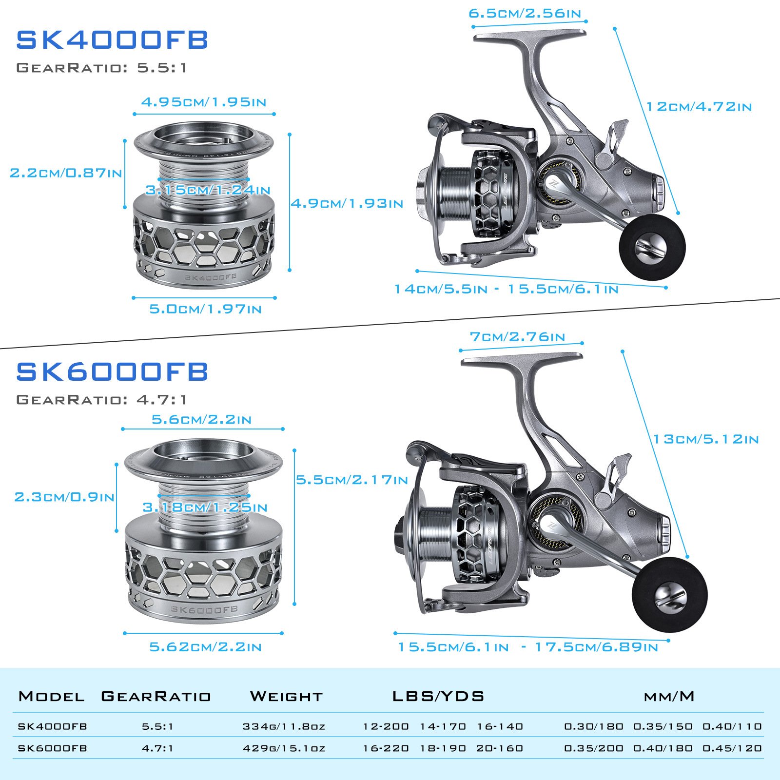 1000-6000 Hot Sale New Type Front Drag Spinning Fishing Reel 5.5:1 Gear Ratio 10+1 Bearing Fishing Reel for Freshwater Saltwater