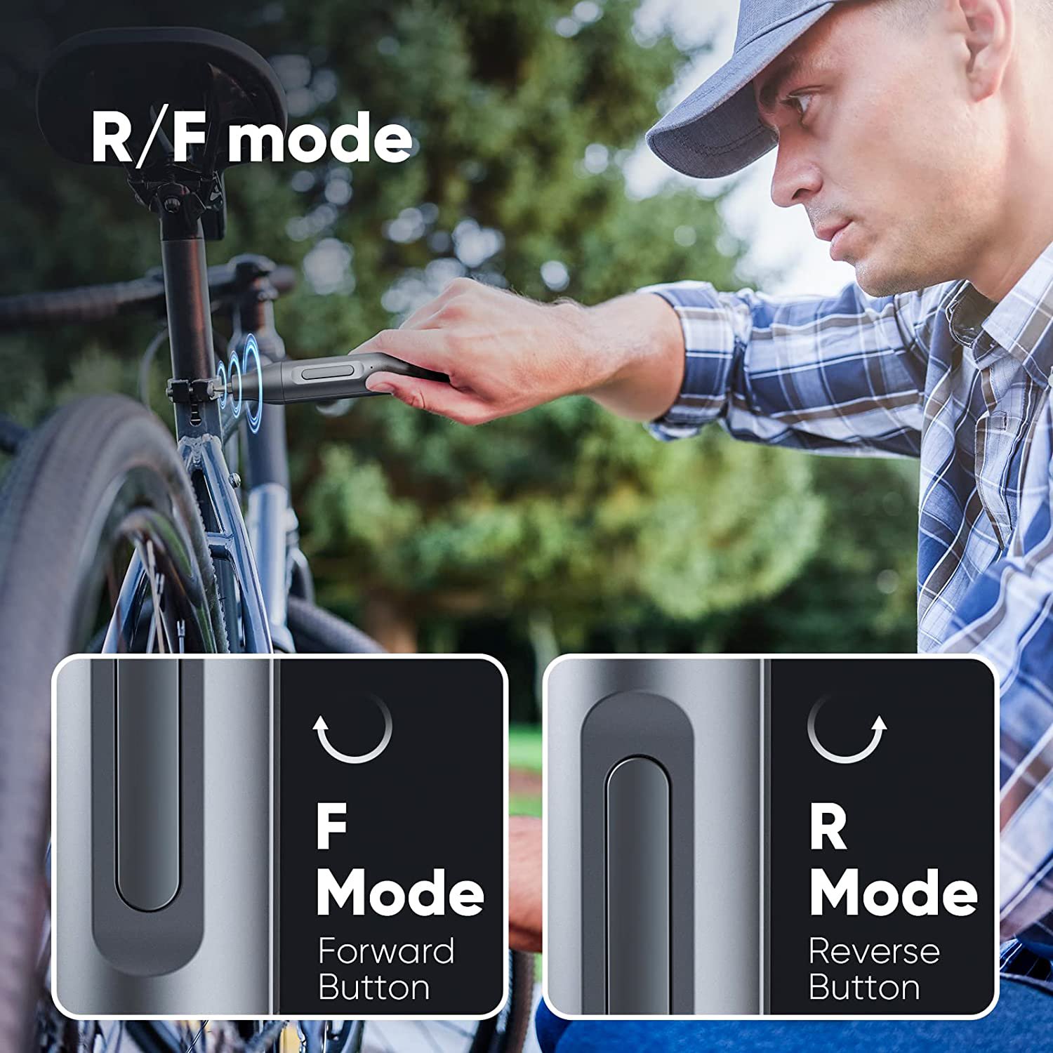 NOYAFA Portable Electric Screwdriver Cordless with 10 Magnetic Bits Type-C Rechargeable 1500mAh Battery Repair Tool Kit