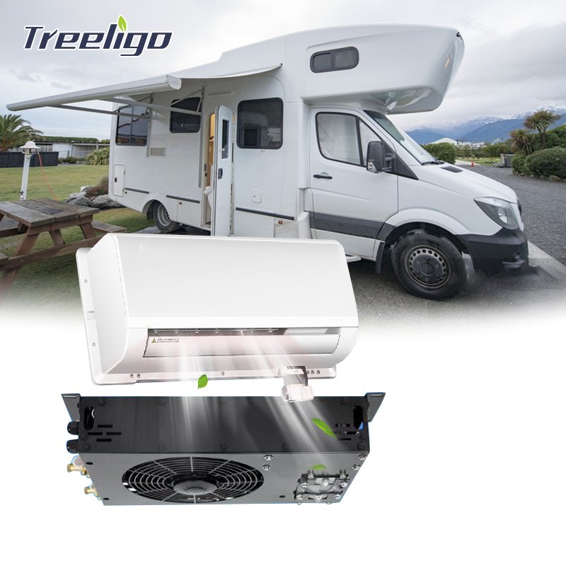 Wall Mounted 24v Truck Parking Air Conditioner 12v Truck Electric Air Conditioner for Excavator Forklift Hook Machine