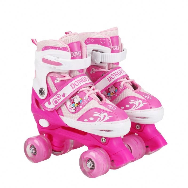 Brake Pink Flashing Roller Children Inline Skate Roliklar Flashing Roller