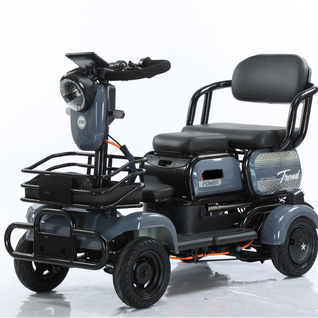 China Factory Three Seats 800W Differential Motor Electric 4 Wheels Scooters for Disabled With Large Storage Box
