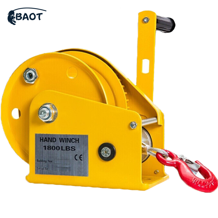 Baot High Quality 1t Manual Winch Heavy Duty Hand Ratchet Winch