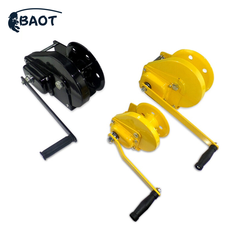 Baot 500kg 1000kg 1500kg 1800lbs Self Locking Automatic Brake Mini Hand Winch