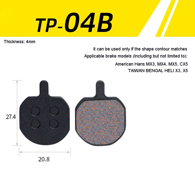 V00022400 Bicycle Disc Brake Pad Semi-Metallic Bike Hydraulic Disc Brake Pads for SHIMANO AVID Hayes ZOOM MAGURA FORMULA