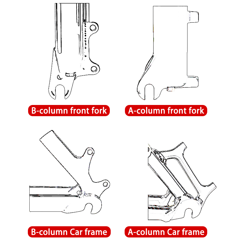 Bicycle Disc Brake Adapter Front Fork Frame a / B Pillar Adapter 160/180/203mm Disc Oil Brake Conversion Seat