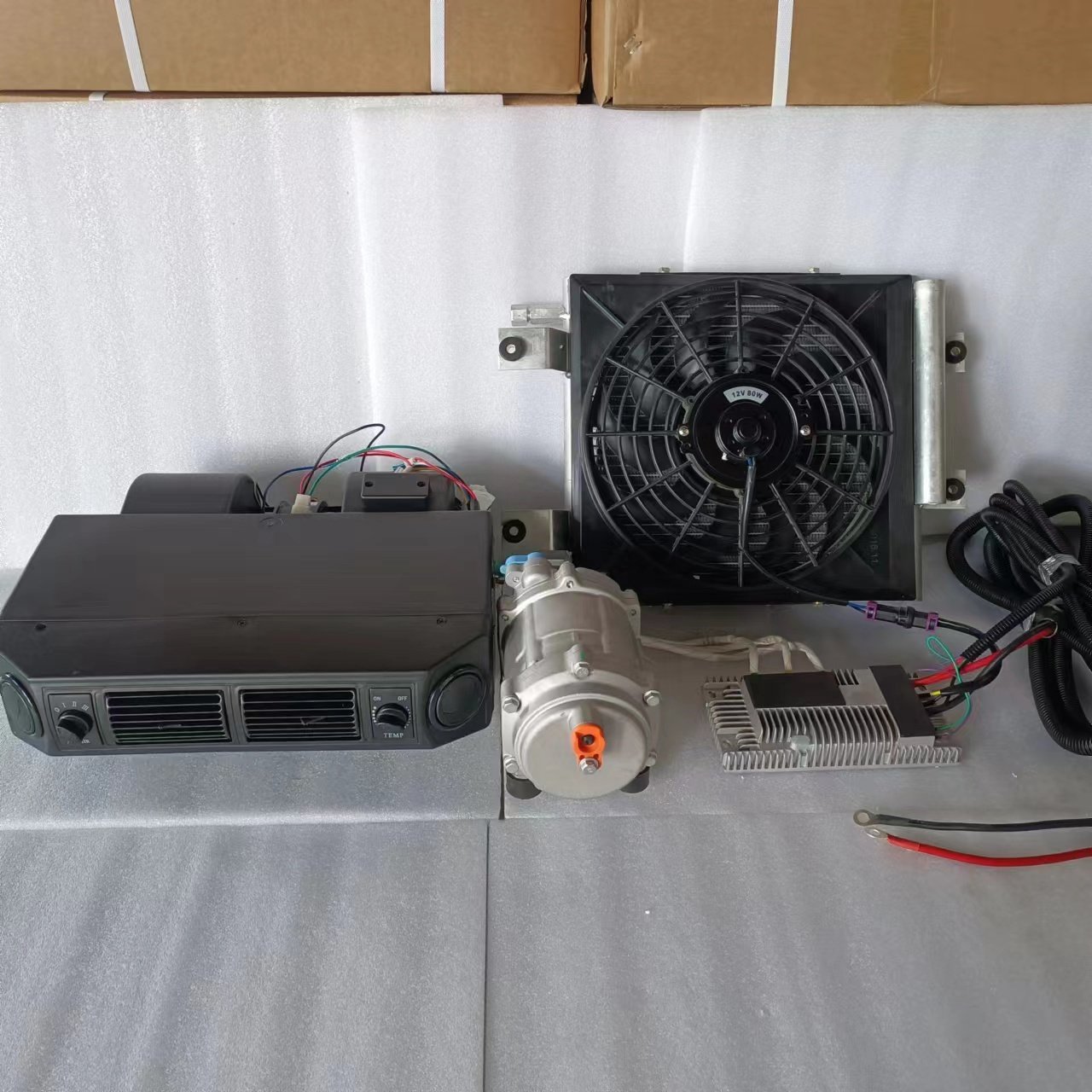 12v 24v Auto AC Air Conditioner System Air Complete Conditioning Under-Dash Evaporator Unit 24V for Vintage Modified Cars
