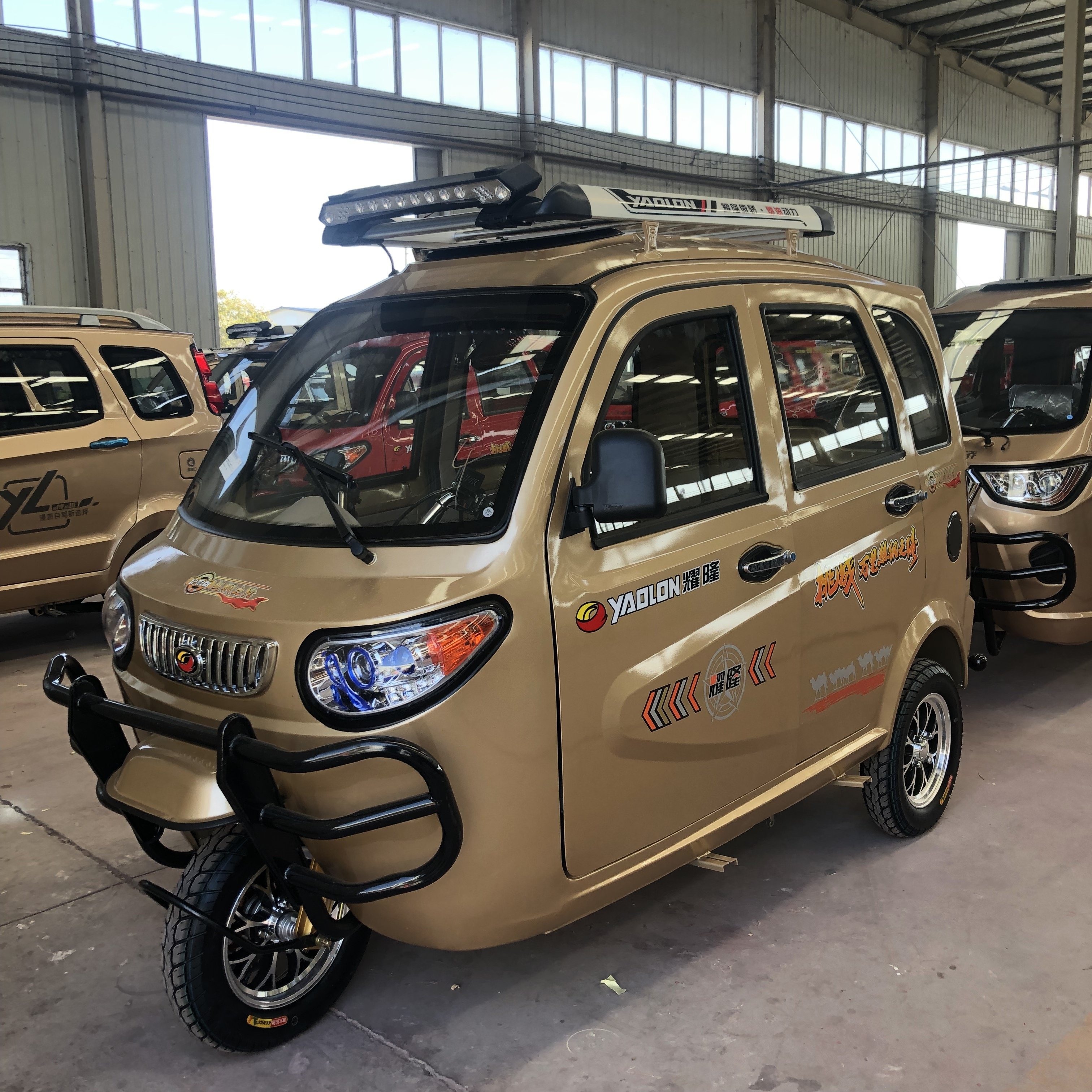 Yaolon ISO CCC Certification Motorized Driving Type Passenger Tricycle Petrol Type Gasoline.